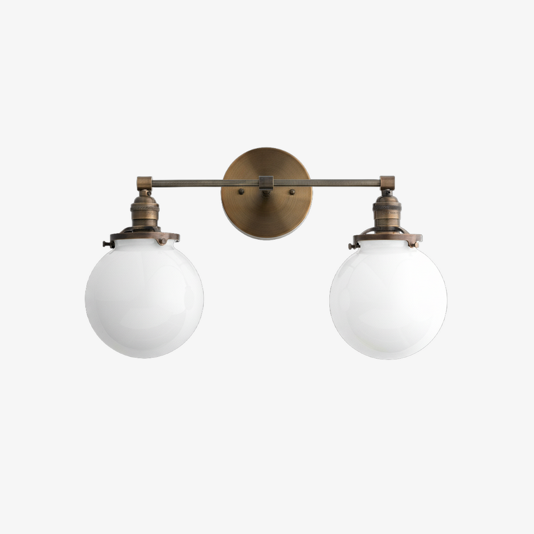 Lumio Globe Glaskugel-Waschtischleuchte – Moderne Badezimmerleuchte mit zwei Lichtern