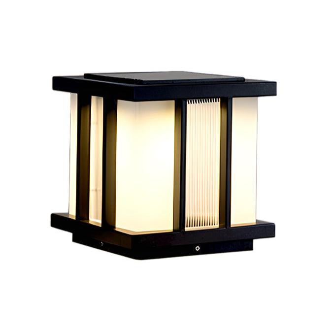 Solar Cube Outdoor Light - Modern Frosted Glass Pathway Lighting