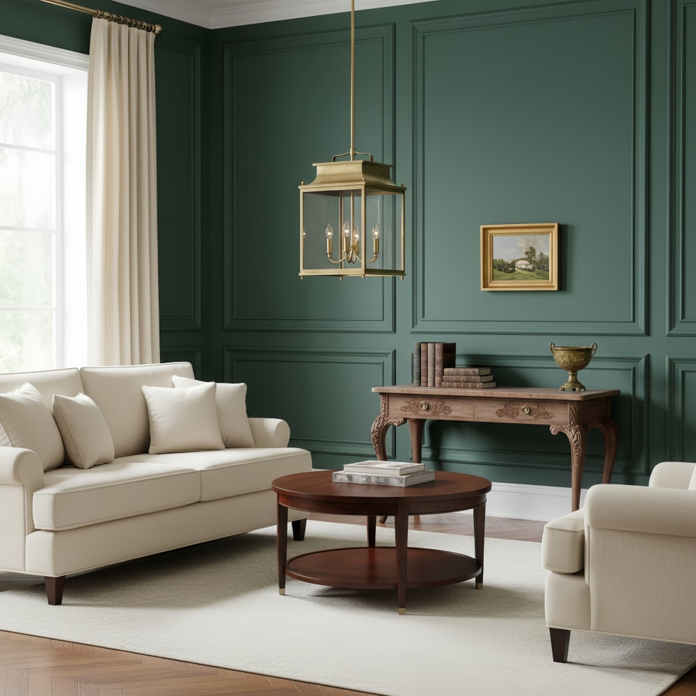 Yolvira Lantern Outdoor Pendant Light - Metal Modern Light for Porch