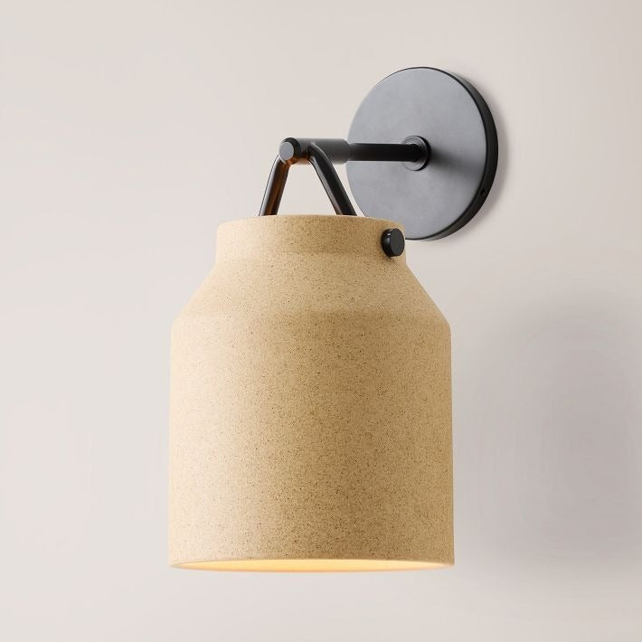 Hanton Brass Damp Rated Sconce - Modern Glass Wall Light for Bathroom