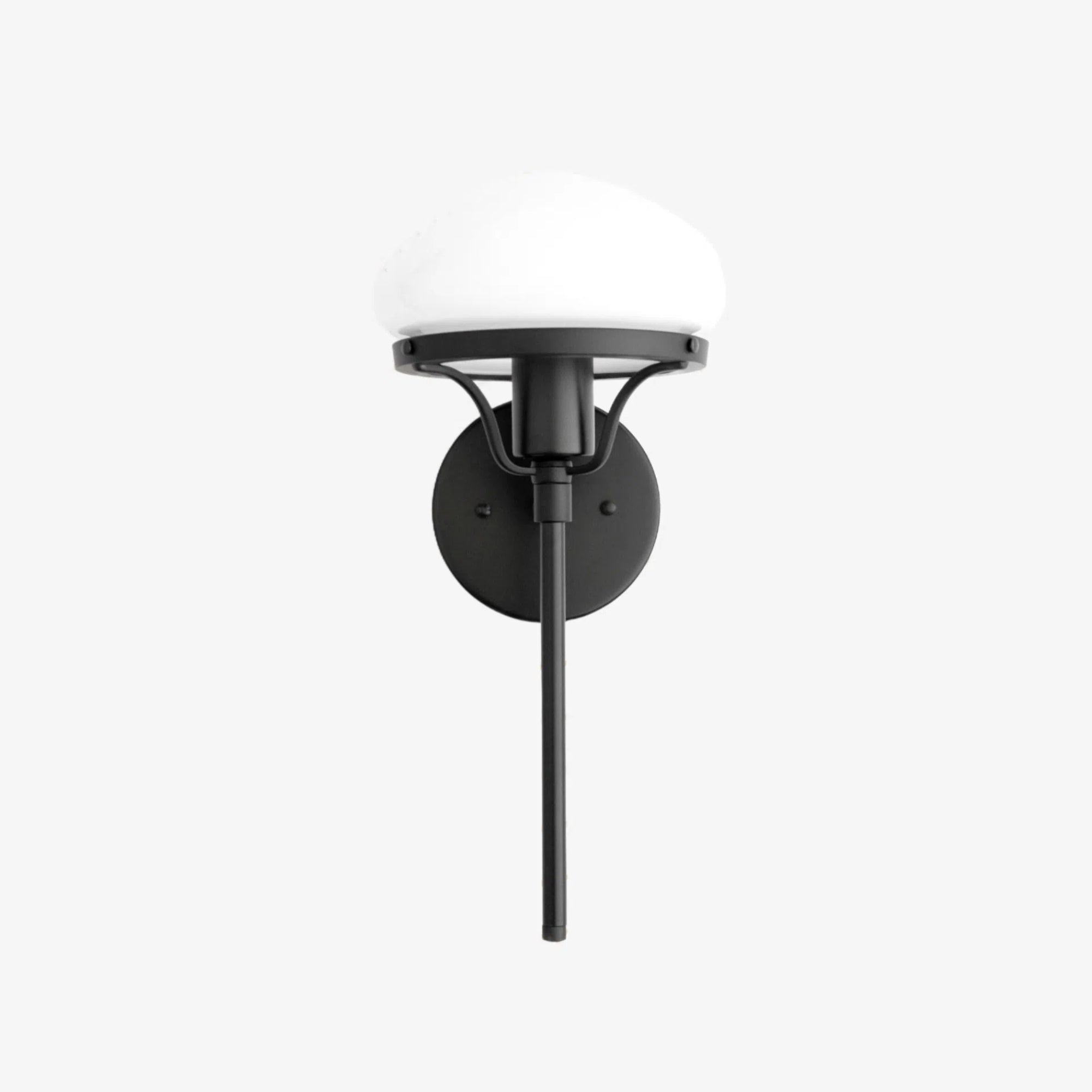 Ornato Luxe Modern Art Deco Wall Light - Opal Glass Globe Sconce - Brass or Black