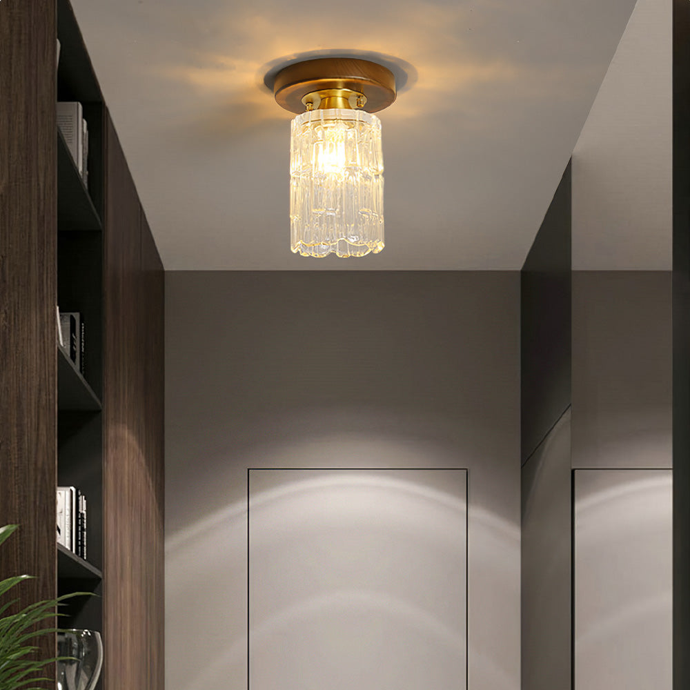 Contemporary Glass Ceiling Light - Modern Living Room Fixture