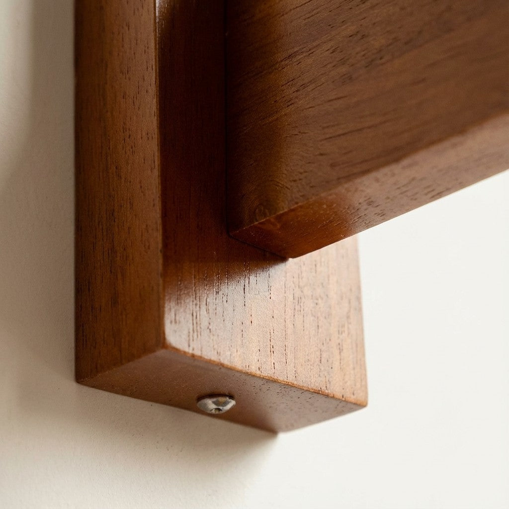 Afterglow Modern Sunset Wall Lamp – Dual Glass Shade Design with Wood-Texture Base