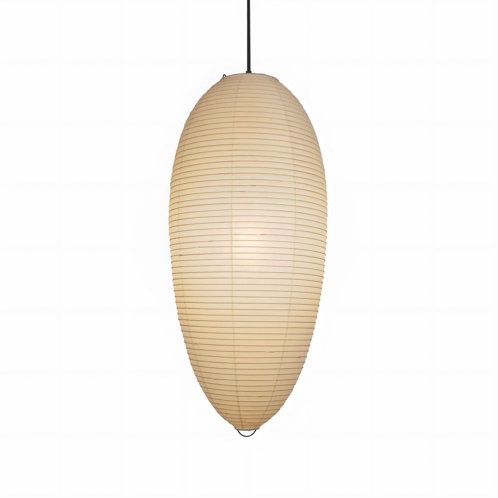 Washi Paper Pendant Lamp - Warm Chestnut Glow for Elegant Interiors
