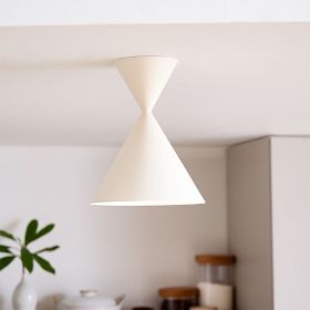Brivana Metal Semi-Flush Ceiling Light - Modern Cone Lamp for Hallway