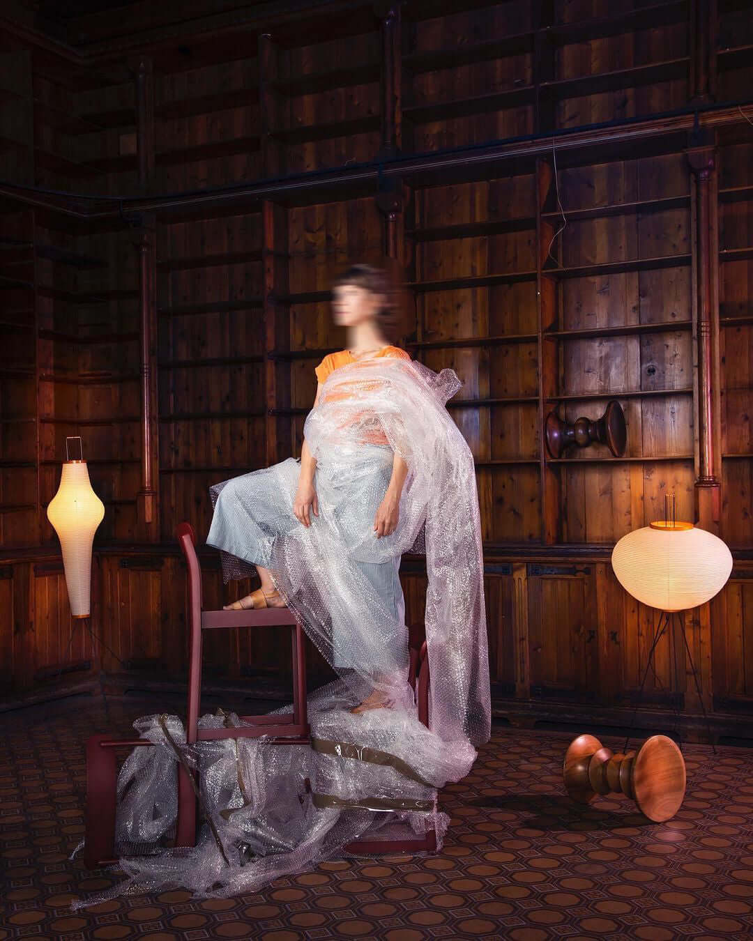 Rice Paper Floor Lamp - Bamboo Frame Soft Light for Living Room