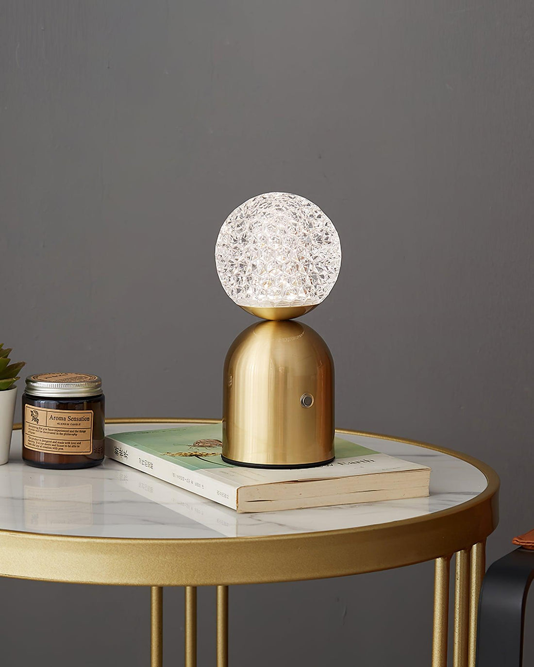 Battery Table Lamp - Modern Acrylic Lampshade Light for Bedroom