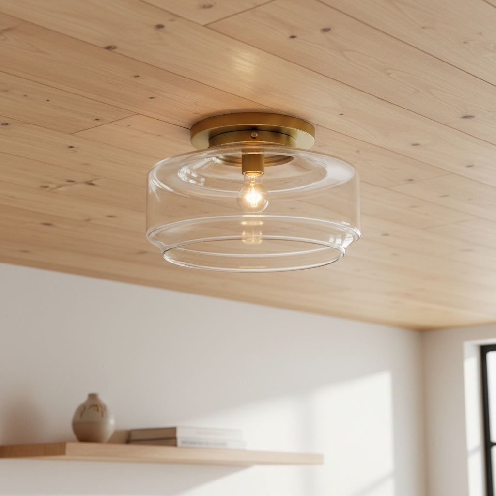 Ulavione Elegant Style Flush Mount Ceiling Fixture with Classic Form for Interior Spaces