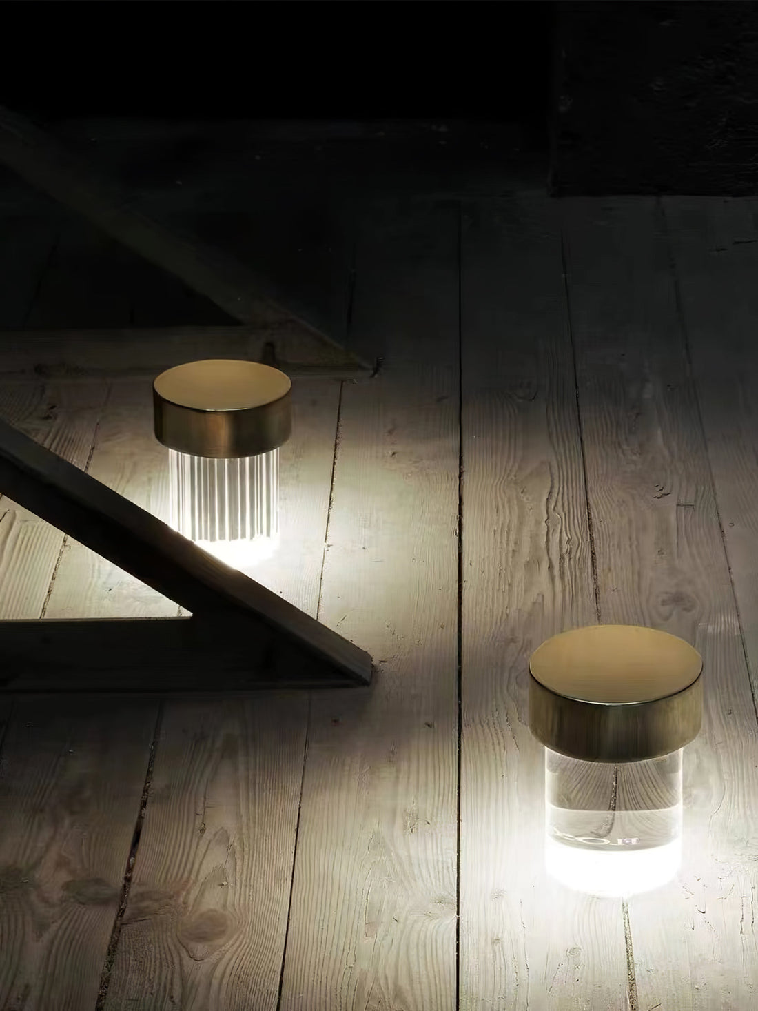 Tragbare Tischlampe – wiederaufladbare Glaslampe für Wohnzimmer und Schreibtisch