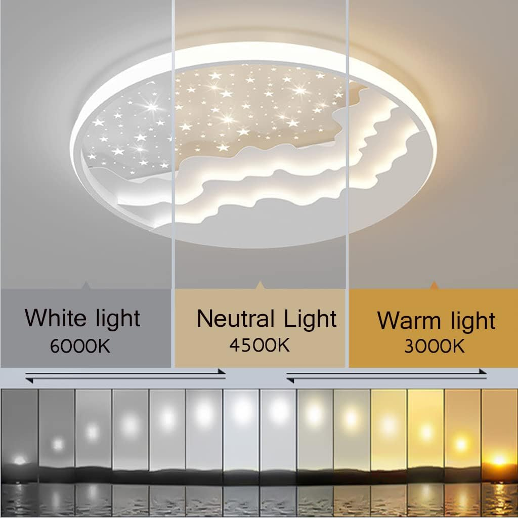 Creative White Iron Ceiling Light - Geometric Iron Fixture for Bedroom