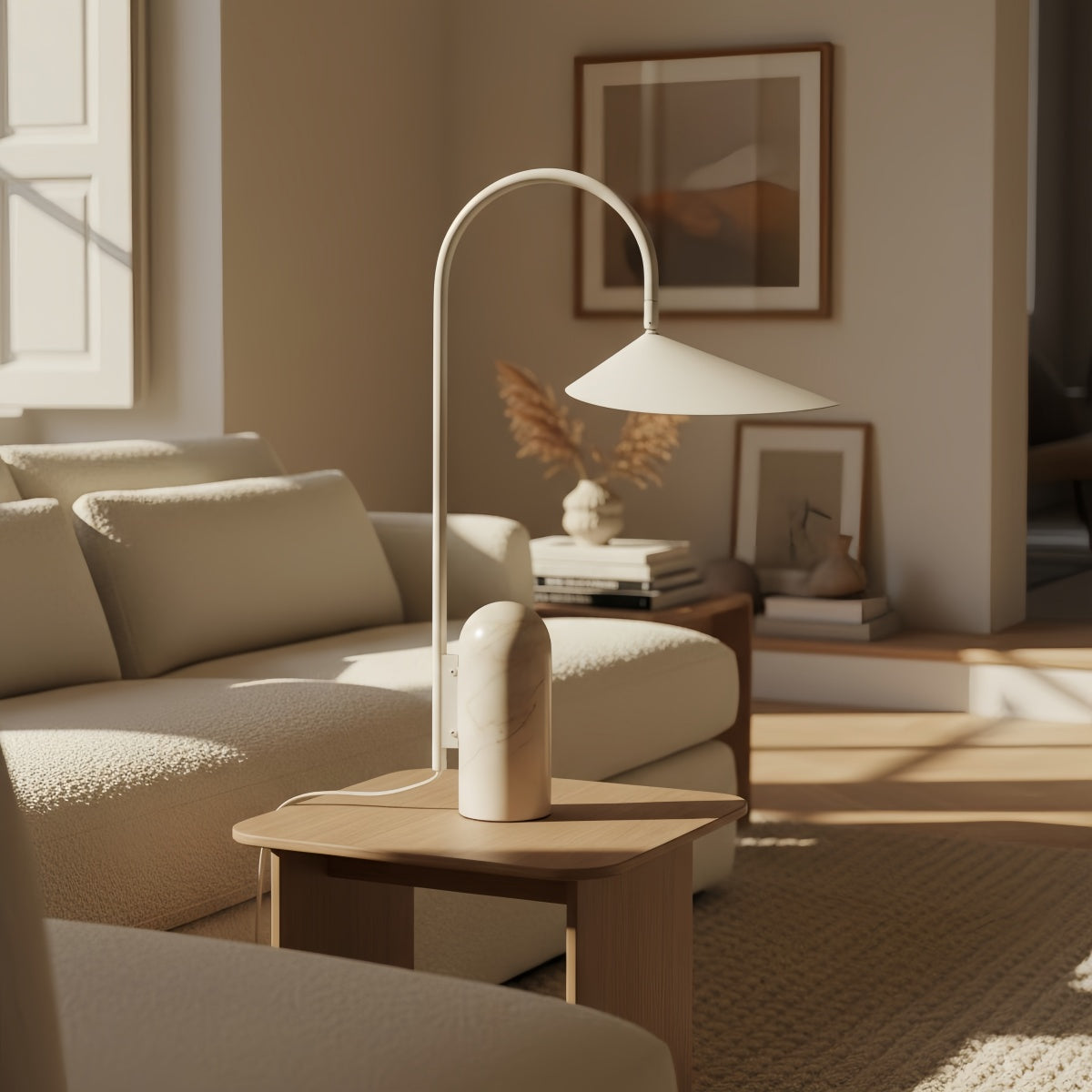 Nulavo Swivel Arm Leaf Shade Table Lamp - Adjustable Design for Living Room and Bedroom