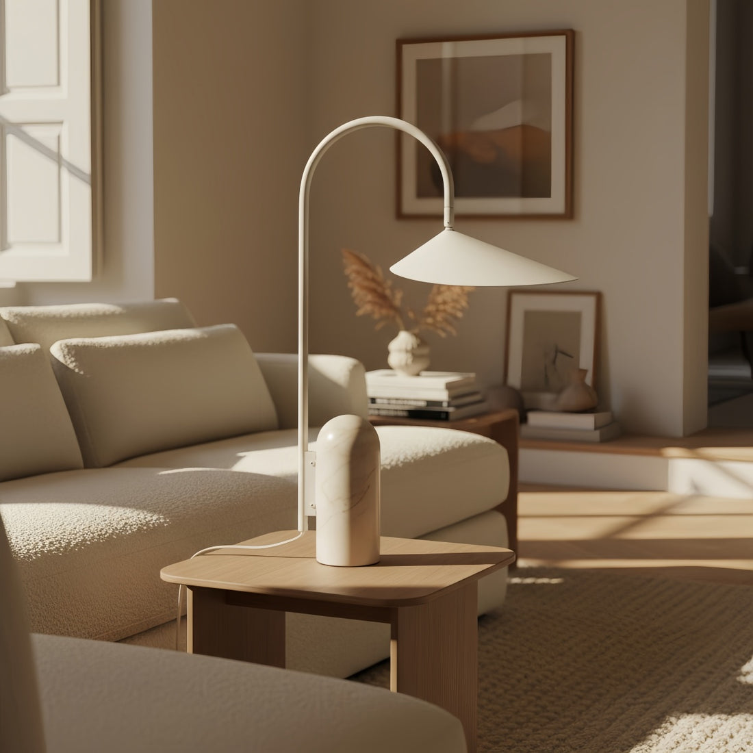 Nulavo Swivel Arm Leaf Shade Table Lamp - Adjustable Design for Living Room and Bedroom