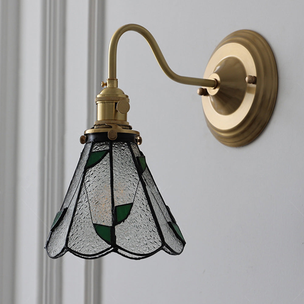 Stained Glass Wall Light - Vintage Petal Sconce For Living Room