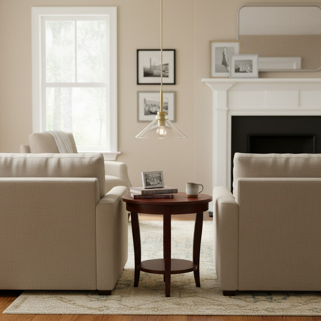 Aurenza Moderne Bauernhaus-Pendelleuchte – Verstellbarer Schirm für warmes Ambiente