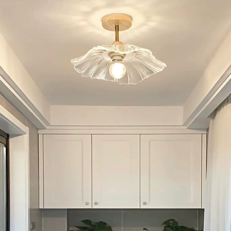 Flower Glass Ceiling Light - Elegant Floral Hallway Lighting