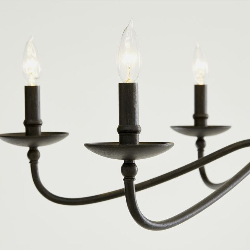 Reticula Modern Round Chandelier – Iron Frame with Open Circular Design for Dining or Entry