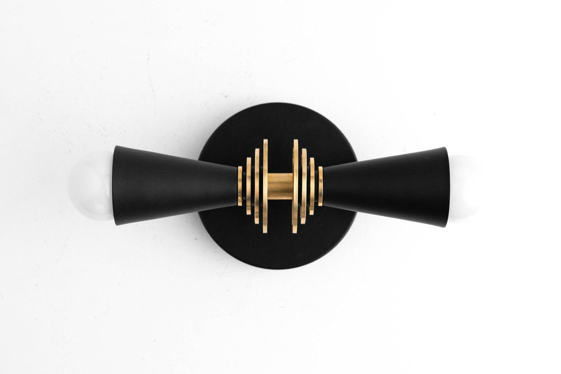 Pyralis Cone Art Deco Wall Light - Multi-Directional Sconce for Vanity or Wall