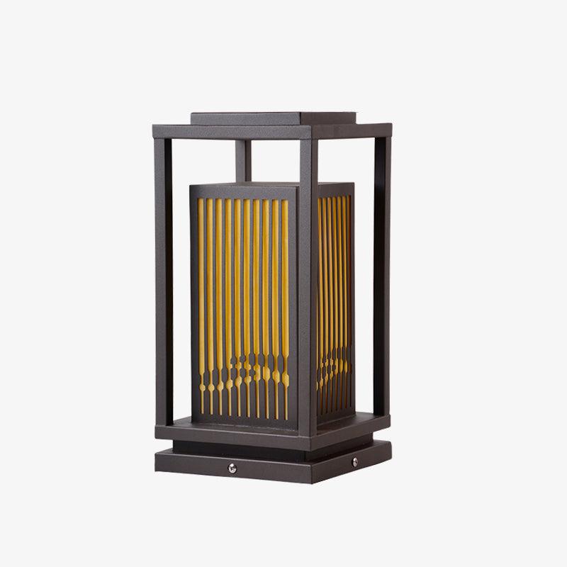 Quadratische Käfig-Gartenleuchte – Metall-Retro-Klassiker-Dekorlampe für den Außenbereich