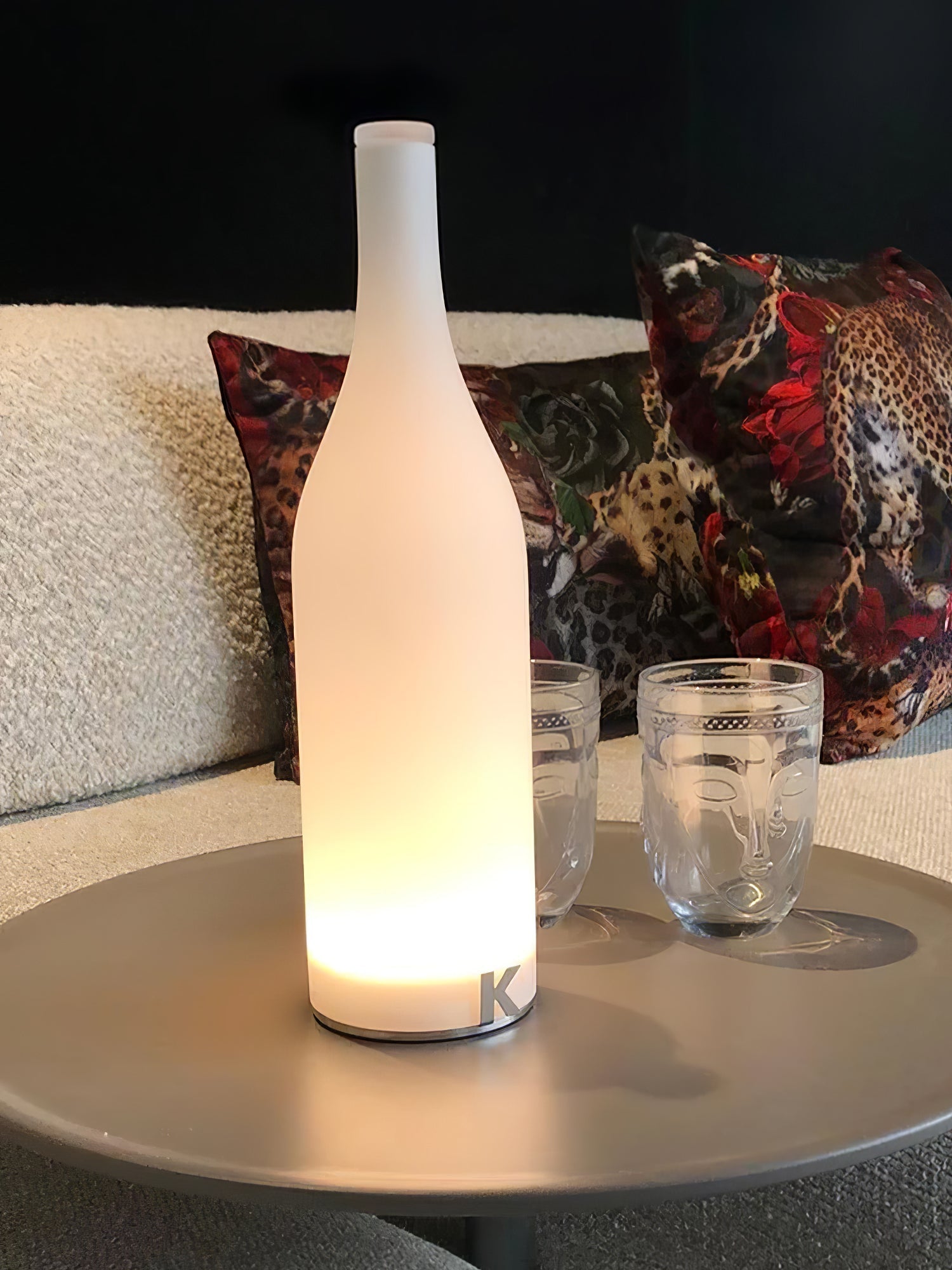 Battery Table Lamp - Modern Glass Light for Dining & Living Spaces