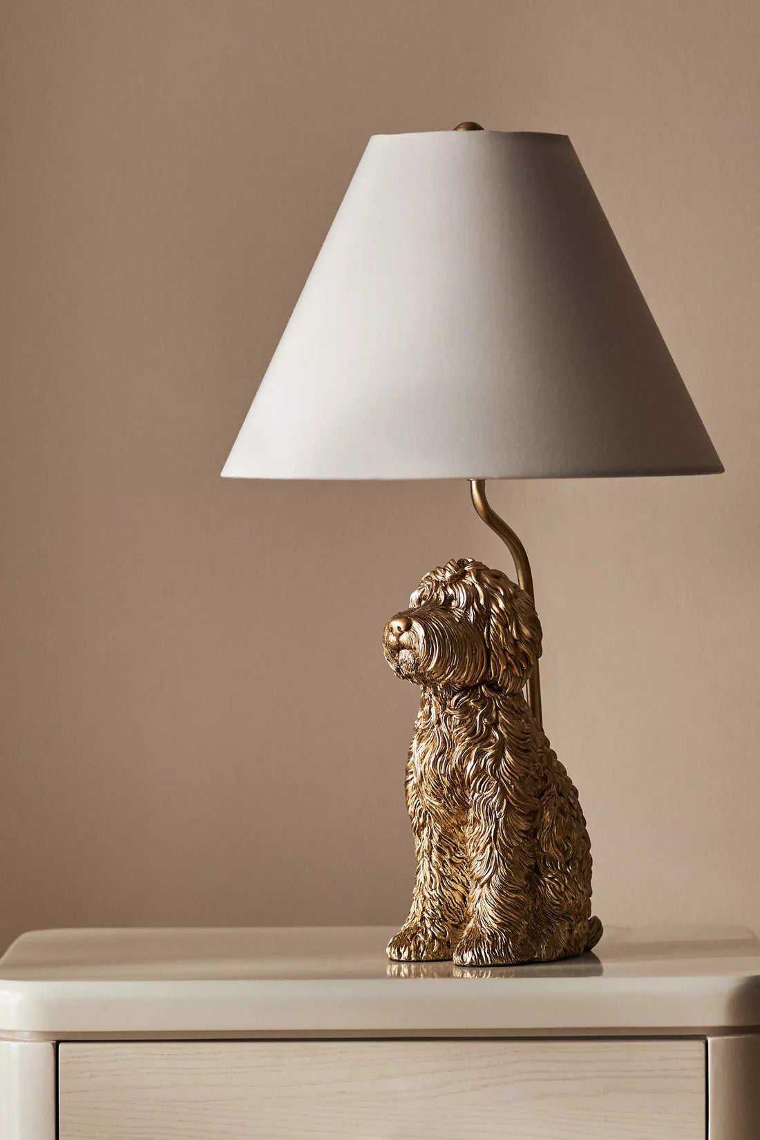 Pawdia Unique Table Lamp - Decorative Fabric Animal Bedside Lamp