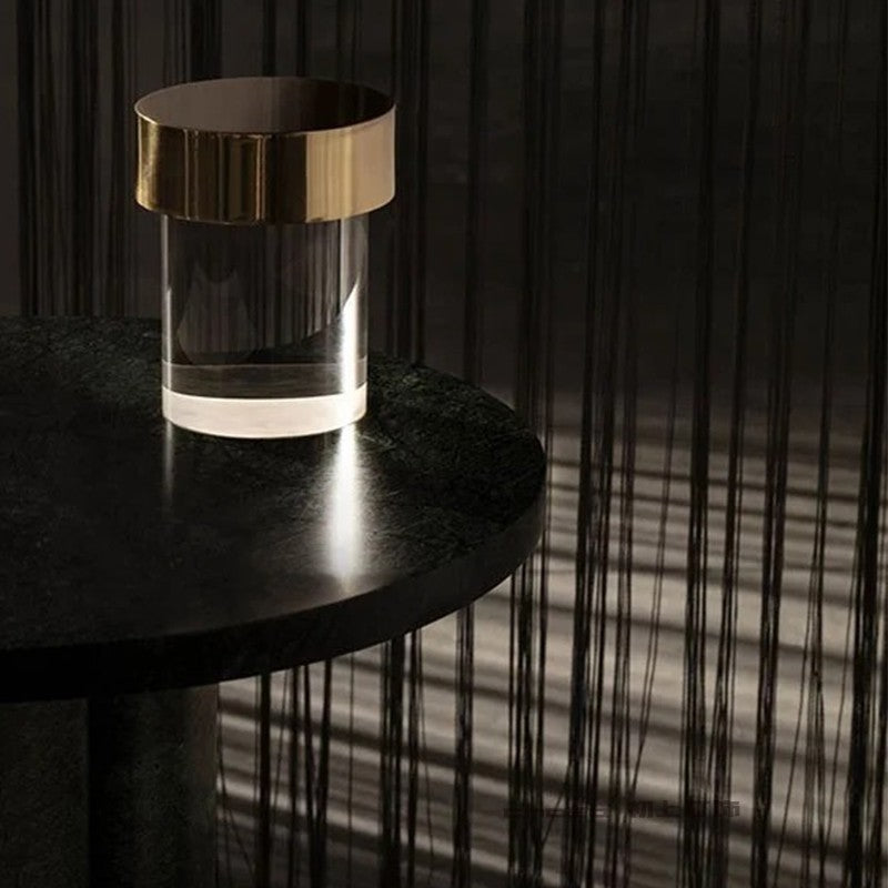 Tragbare Tischlampe – wiederaufladbare Glaslampe für Wohnzimmer und Schreibtisch