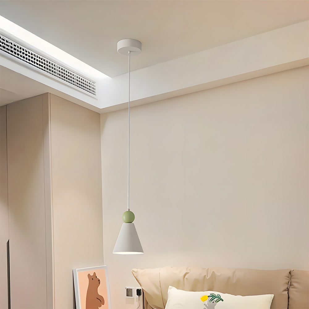 Iron Pendant Light - Compact Minimalist Living Room Lighting