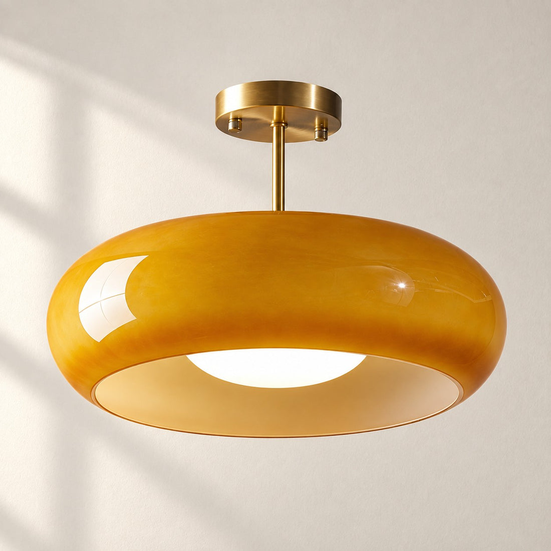 Bauvia Bauhaus moderne runde Glas-Deckenleuchte