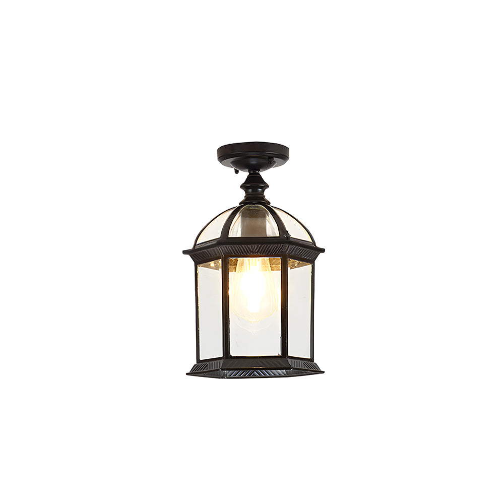 Weatherproof Ceiling Light - IP65 Vintage Black Outdoor Fixture