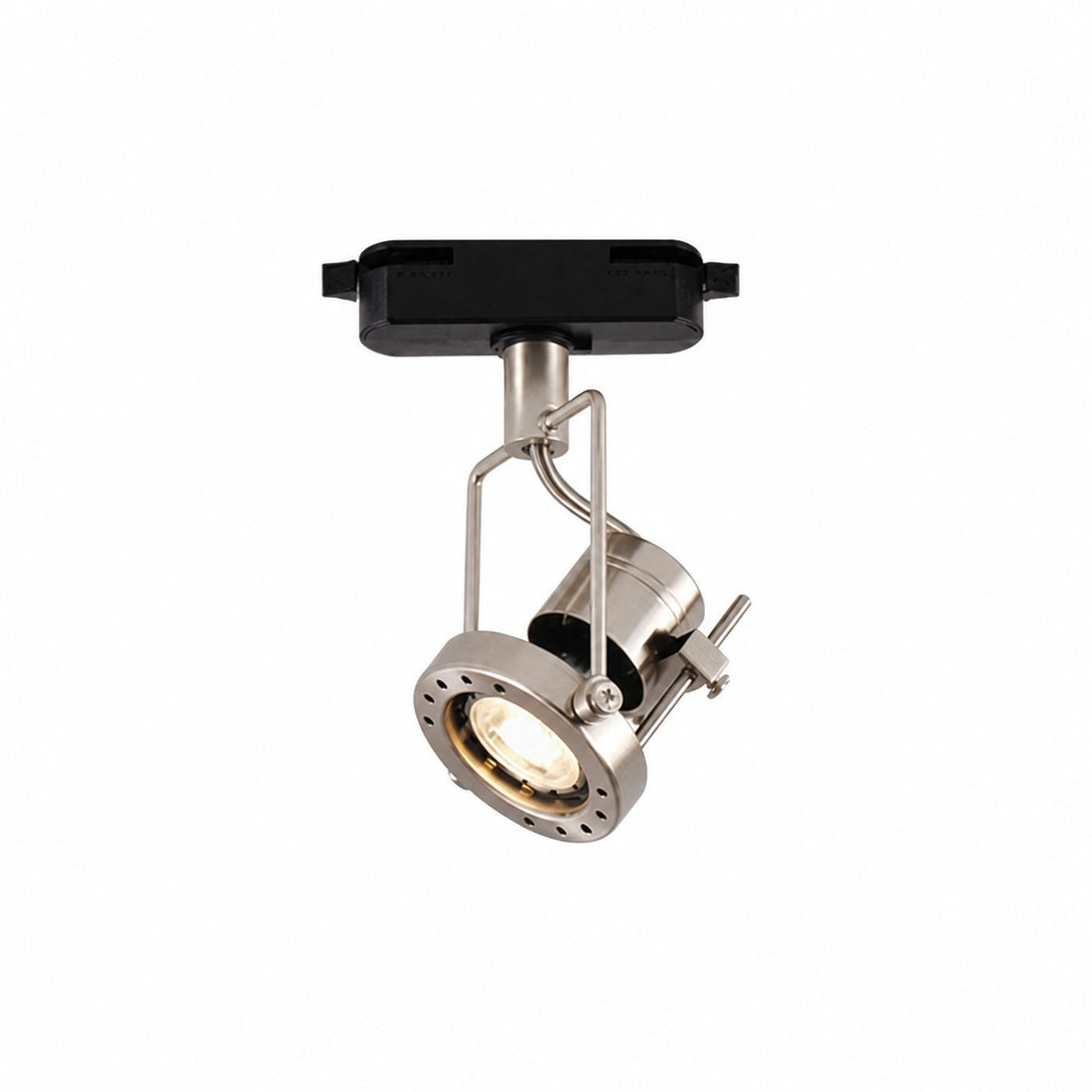 Verstellbarer Bauhaus-Spot aus gebürstetem Nickel