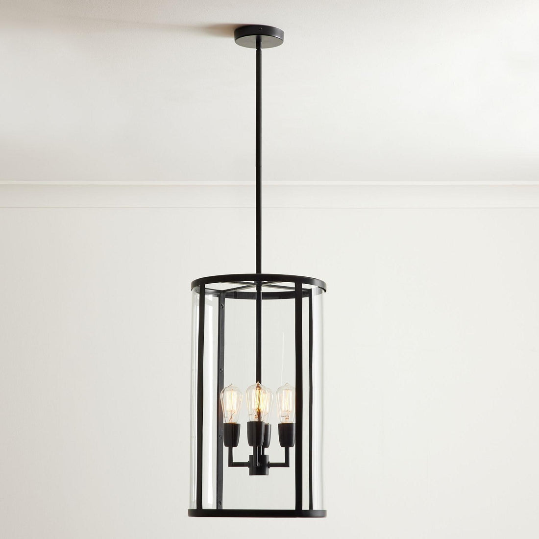 Ferrix Industial Iron Pendant Lamp - Glass Outdoor Lantern Lighting