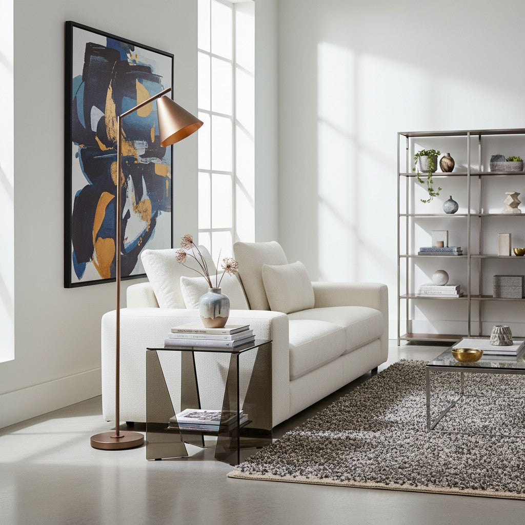 Oricone Modern Floor Task Lamp with Adjustable Arm – Cape Style Reading Light