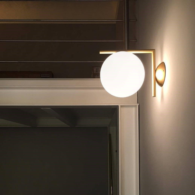 IC Lights Glass Ball Wall Sconce