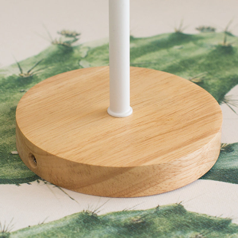 Modern Wooden Wall Light - Semicircular lampshade Fixture for Bedroom