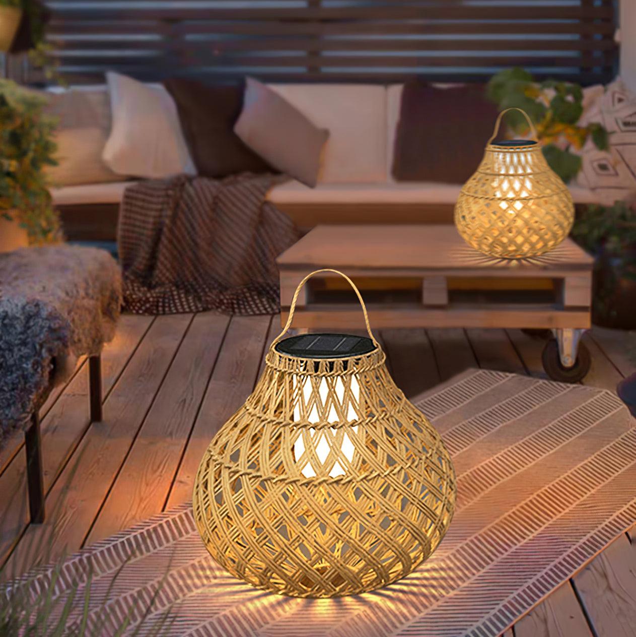 Woven Sphere Lantern Outdoor Lamp - Solar Outdoor Lamp Great