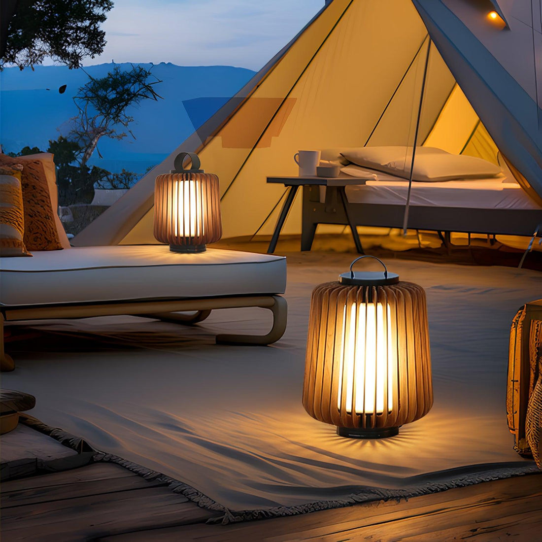 Tragbare Laternenlampe für den Außenbereich – kompaktes wiederaufladbares Licht zum Wandern