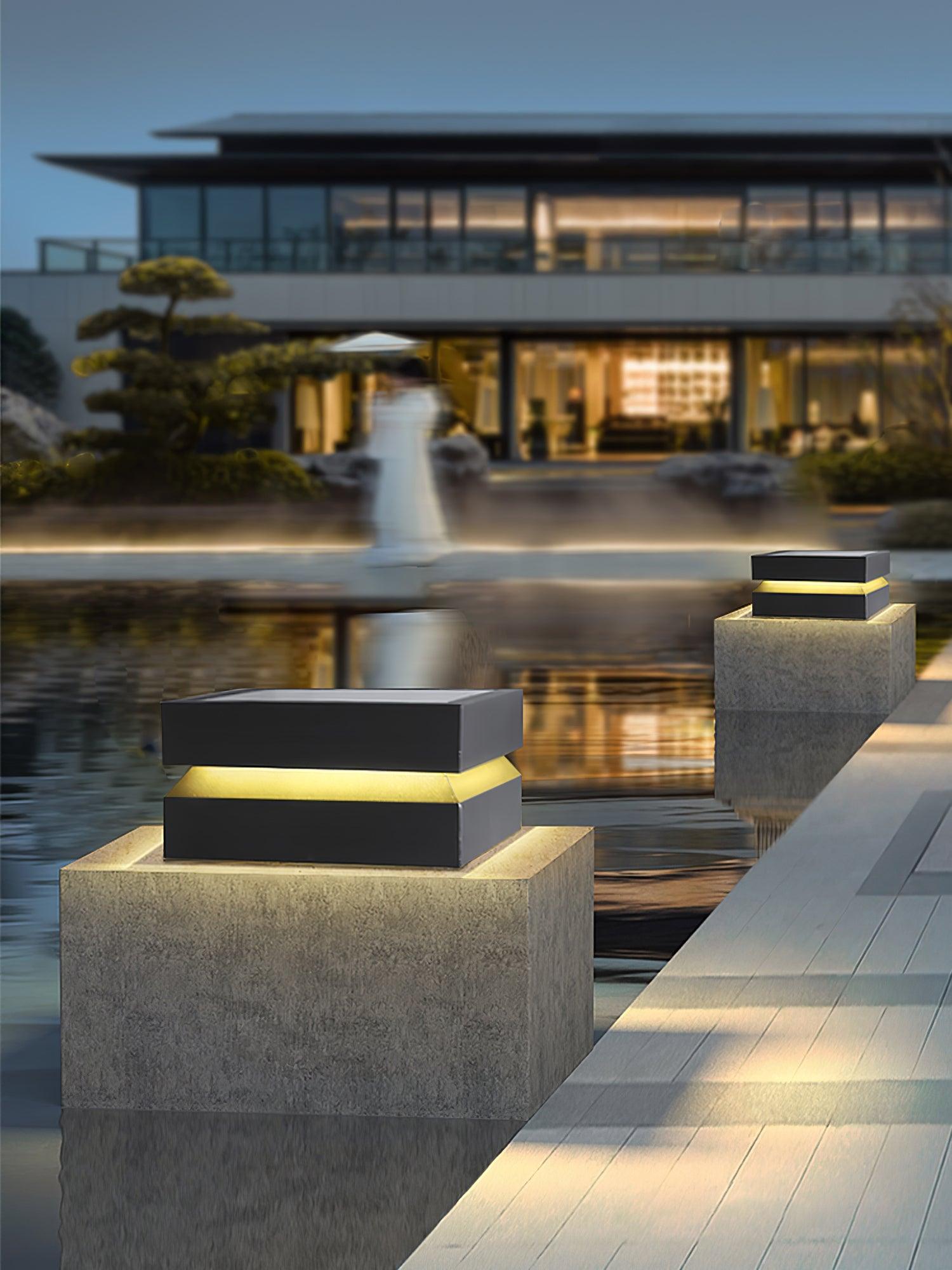 Square Post Outdoor Light - Waterproof Garden Lamp for Pathway