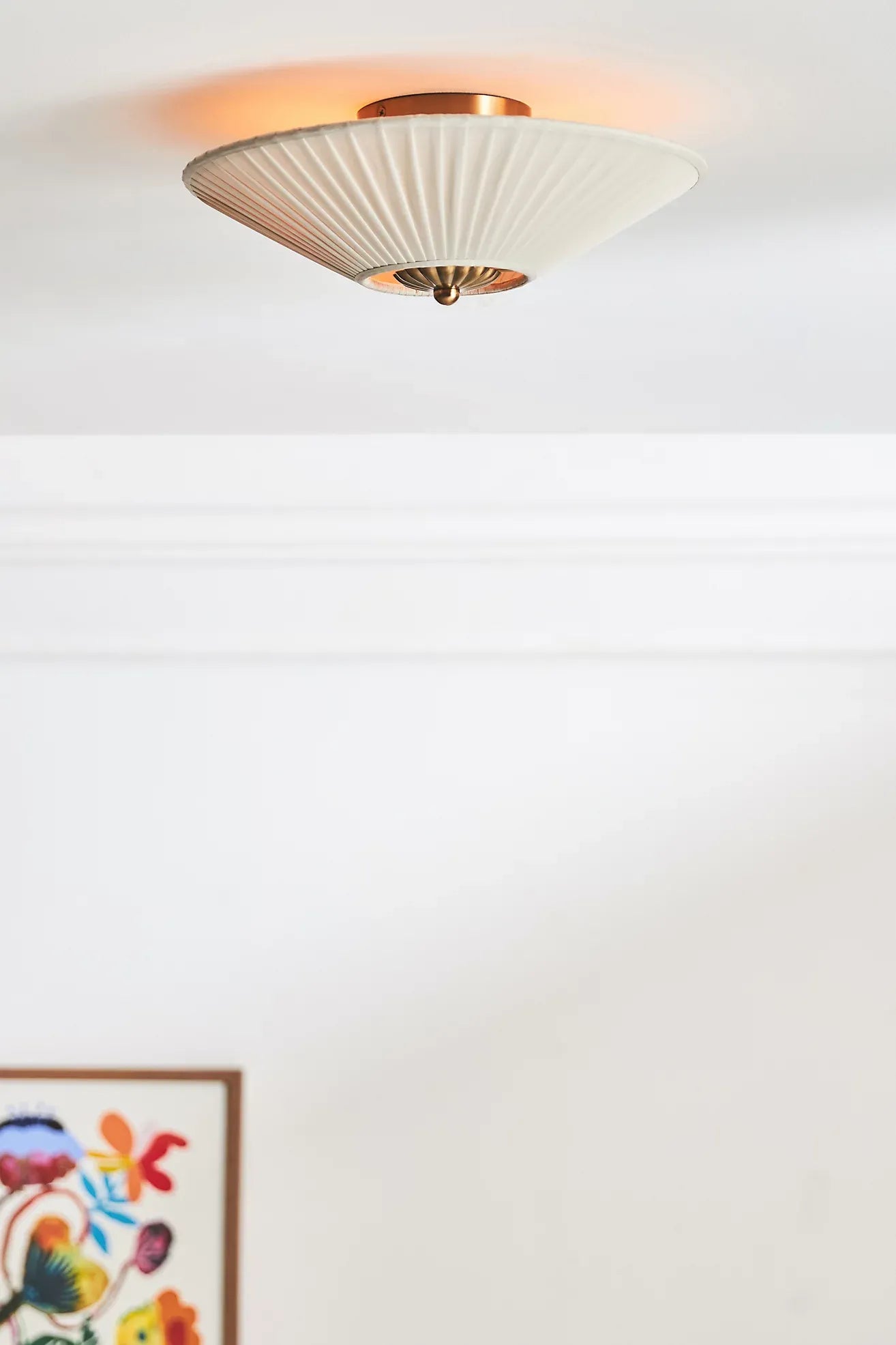 Elumina Silk Semi-Flush Mount - Modern Fabric Ceiling Light Fixture