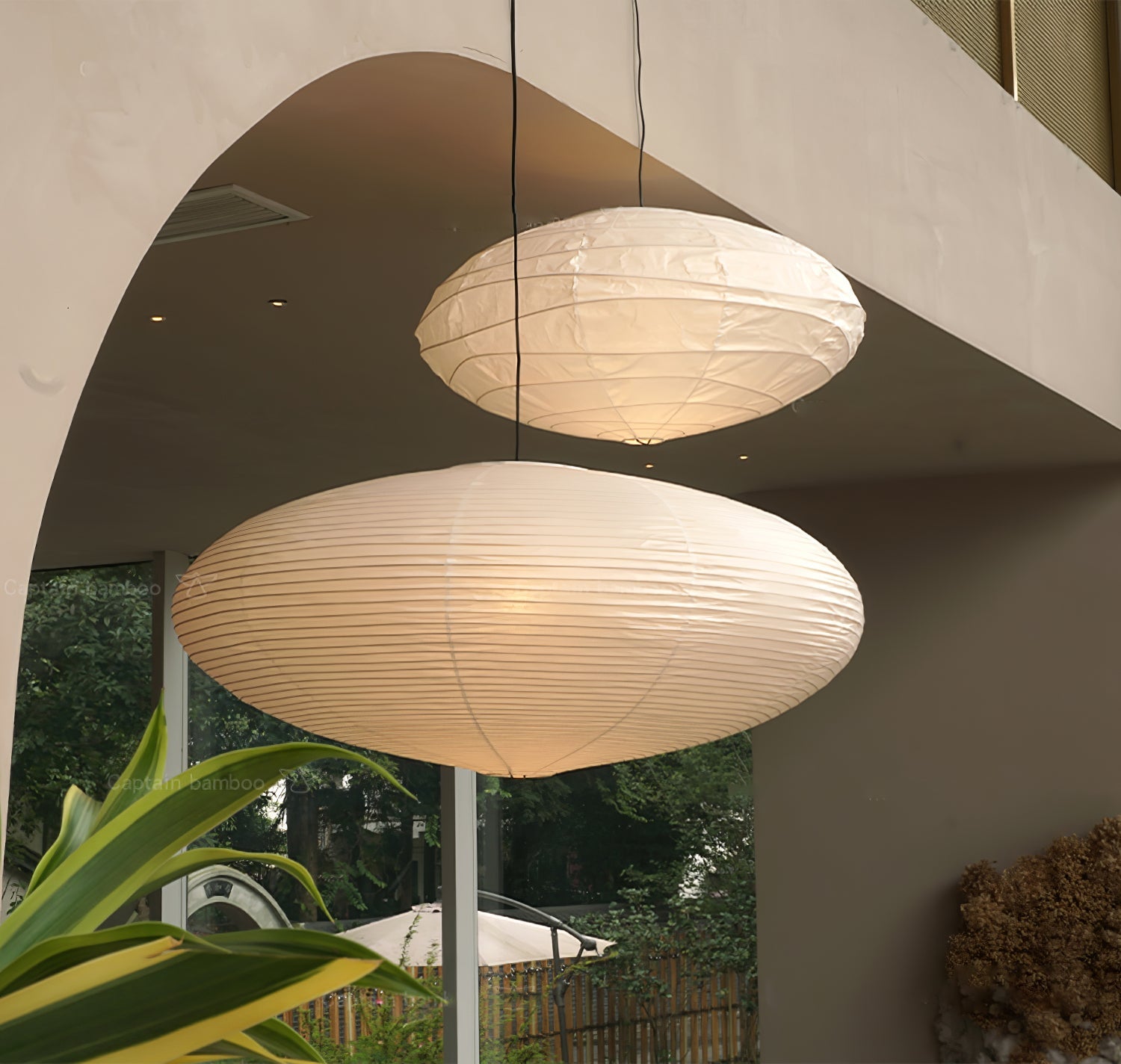 Mulberry Paper Plug-In Pendant Light