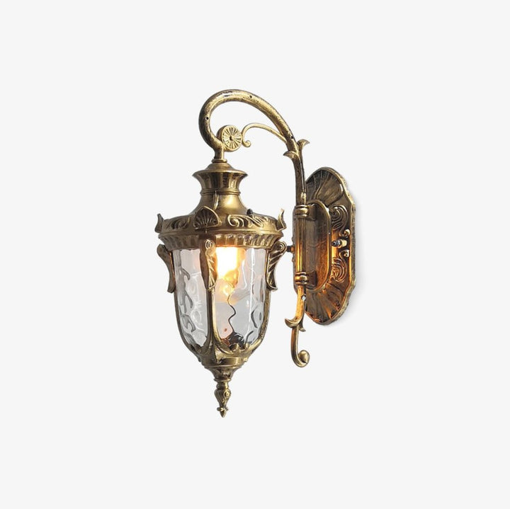Heritage Outdoor Wall Lamp - Vintage Brass Light for Garden & Patio