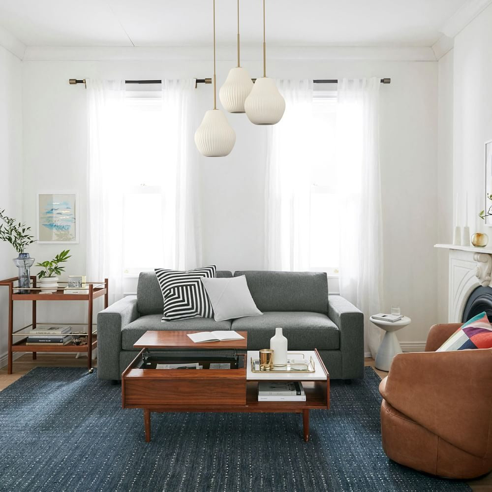 Rivrona Ribbed Glass 3-Light Chandelier - Sculptural Modern Lighting for Home