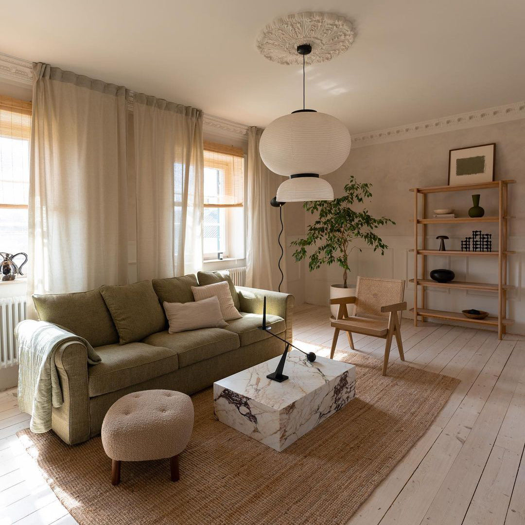 Modern Pendant Swag Lamp - Rice Paper Lamp for Bedroom