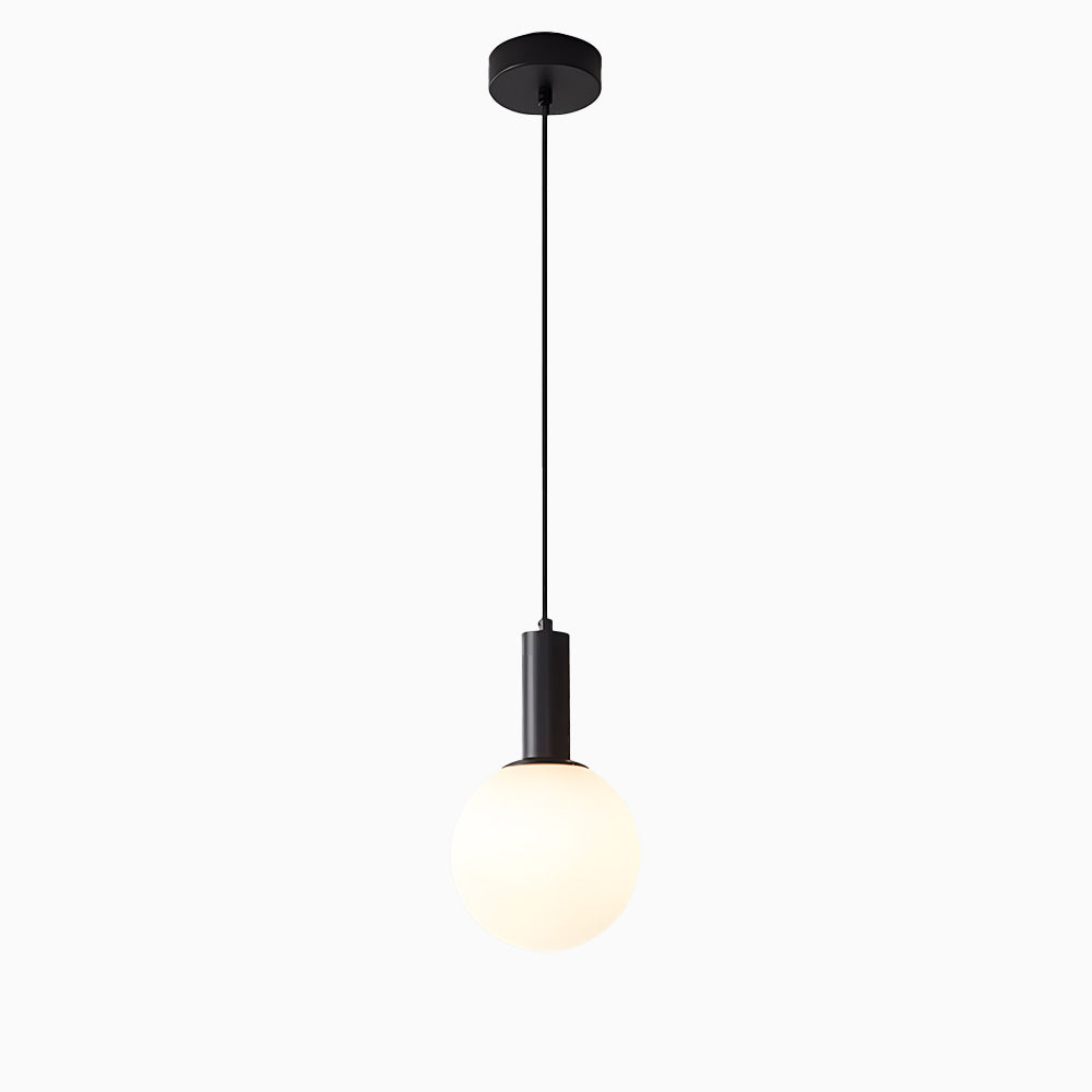 Opalescent Glass Pendant Light - Spherical Bedroom Lighting Modern