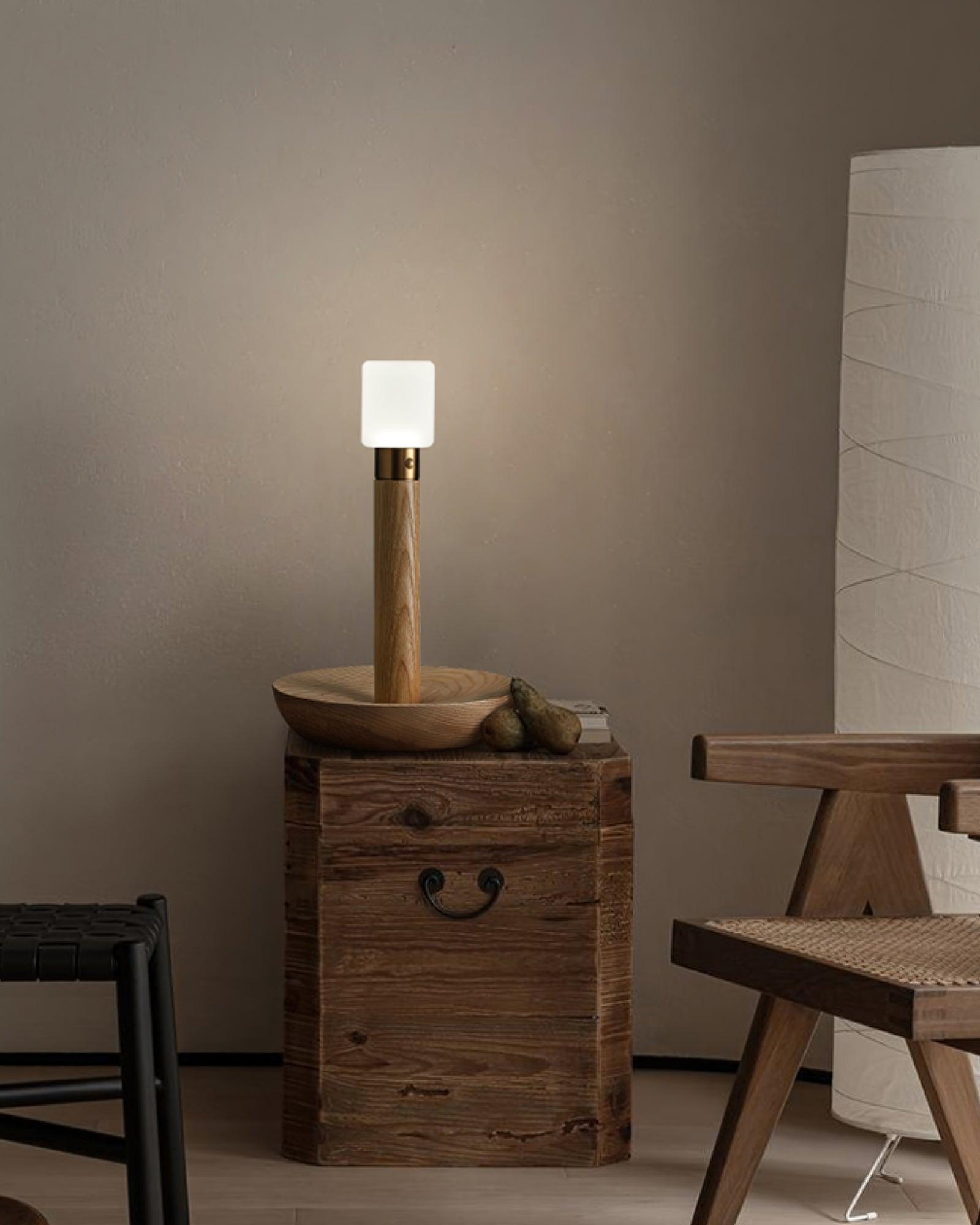 Simplicity Tischlampe – Massivholz, elegantes Design – für den Heim-/Bürogebrauch