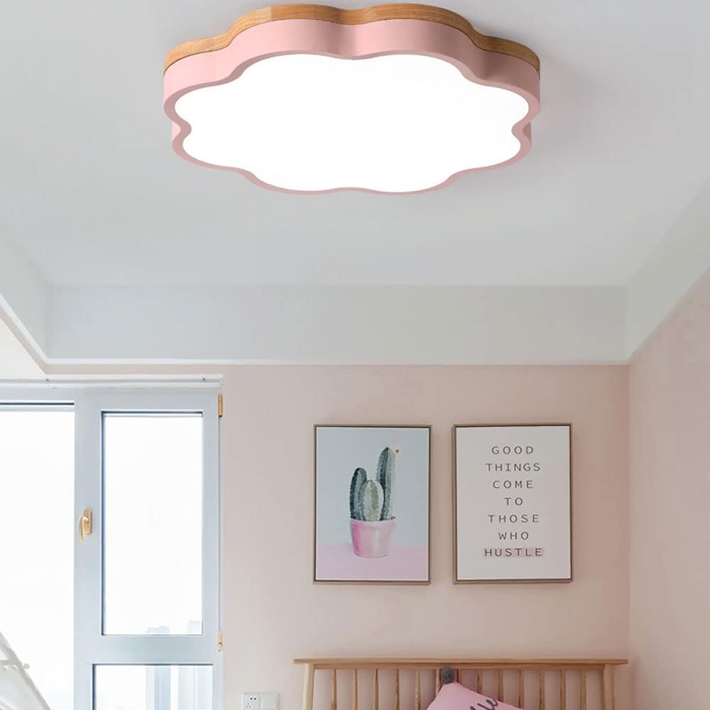 Flower LED Ceiling Light - Macaron Acrylic Fixture for Children's Room