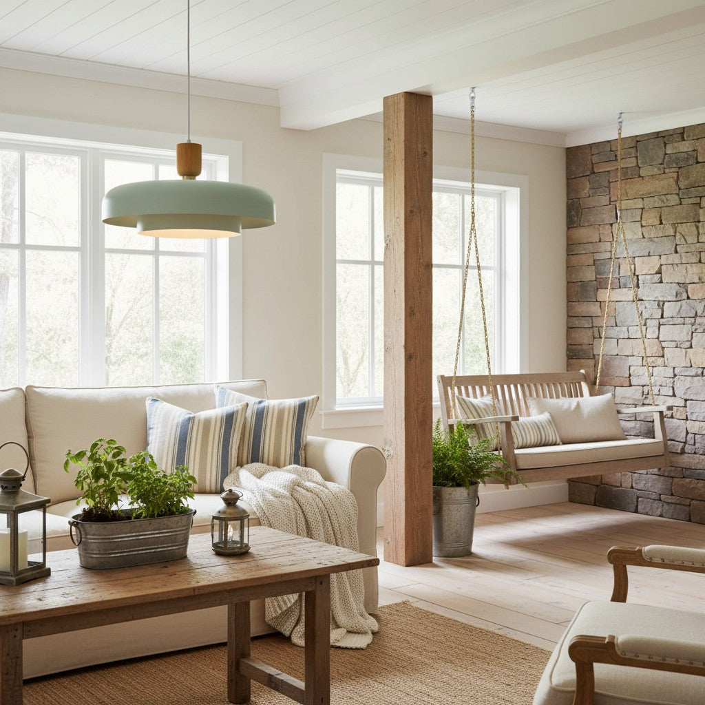Orbulis Natural Wood Grain Circular Pendant – Modern Minimalist Light for Islands and Foyers