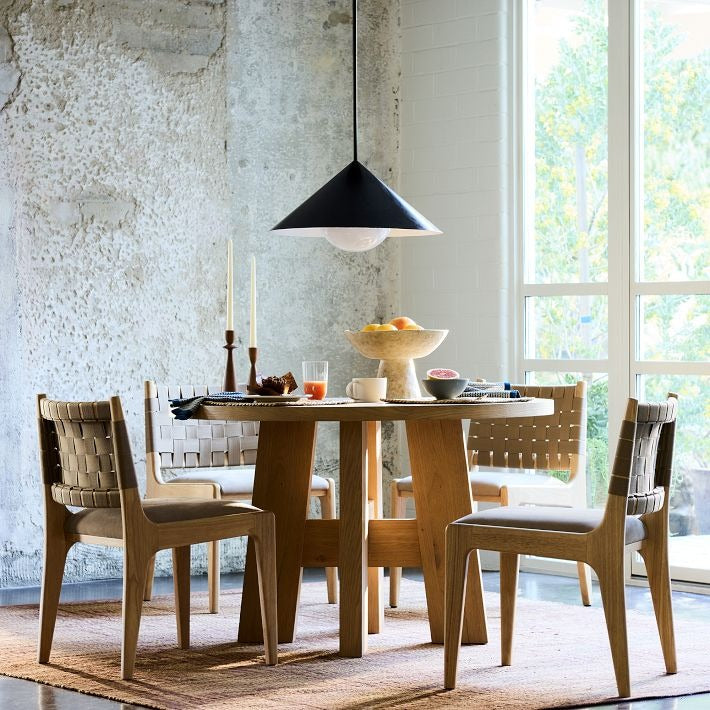 Brivana Cone Pendant Light - Mid-Century Adjustable Metal Kitchen Lamp
