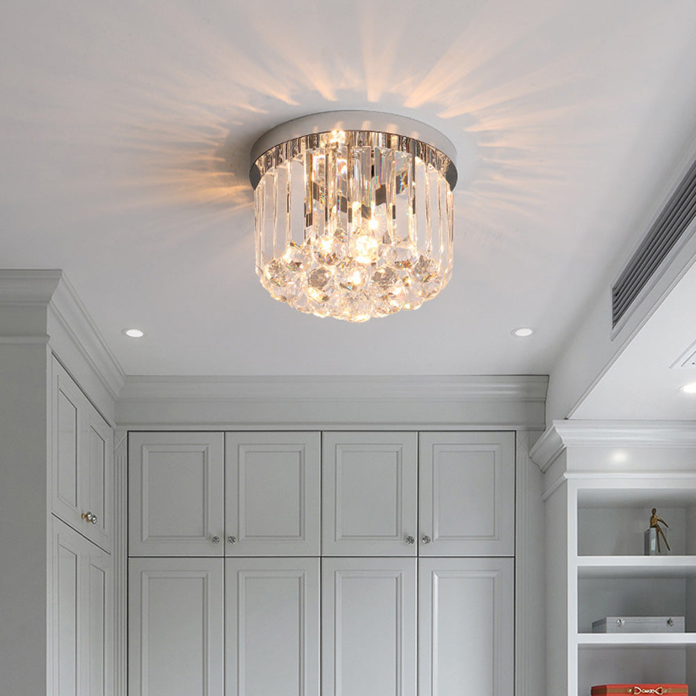 Luxury Crystal Ceiling Light - Modern Square Fixture for Living Room
