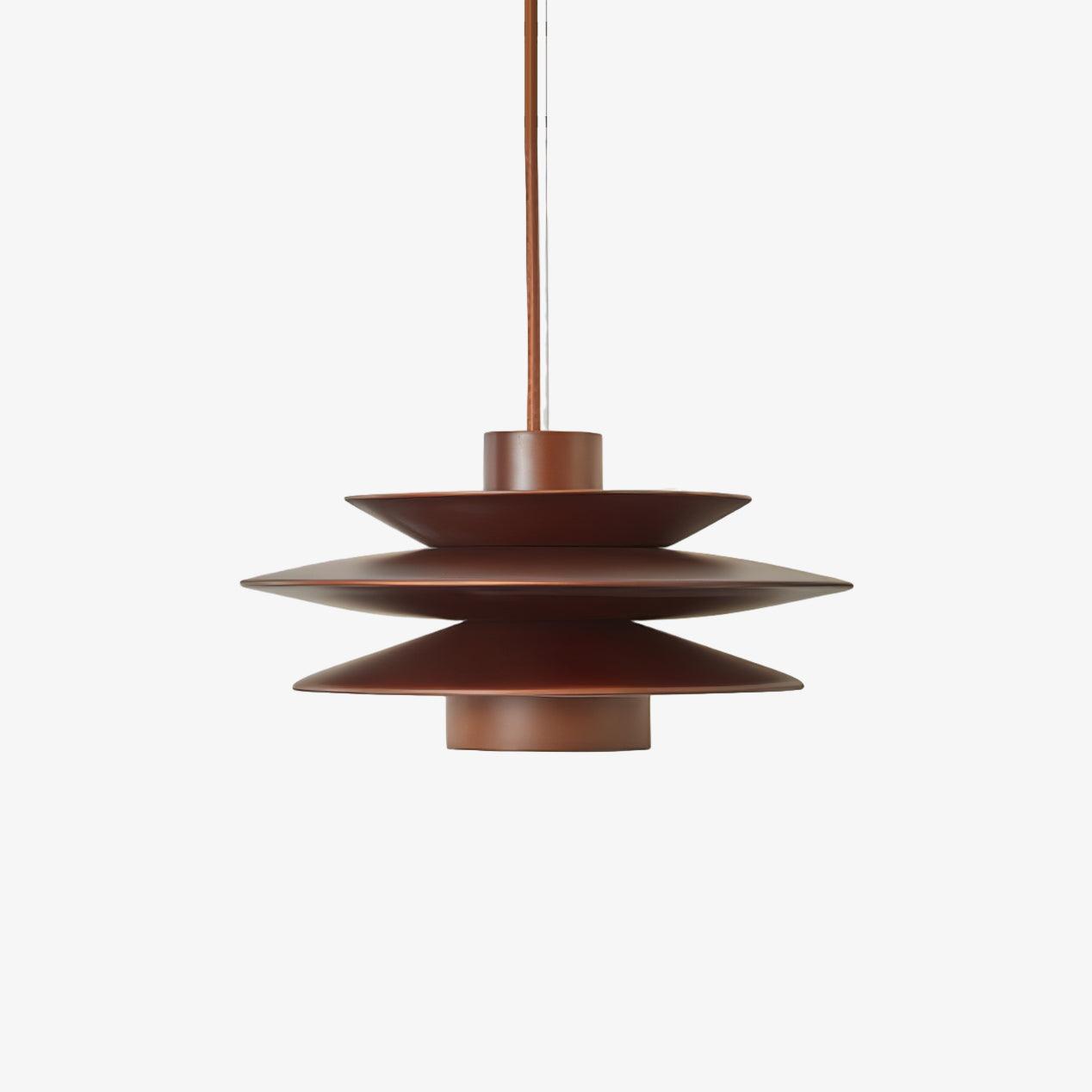 Layered Wood Plug-In Swag Pendant