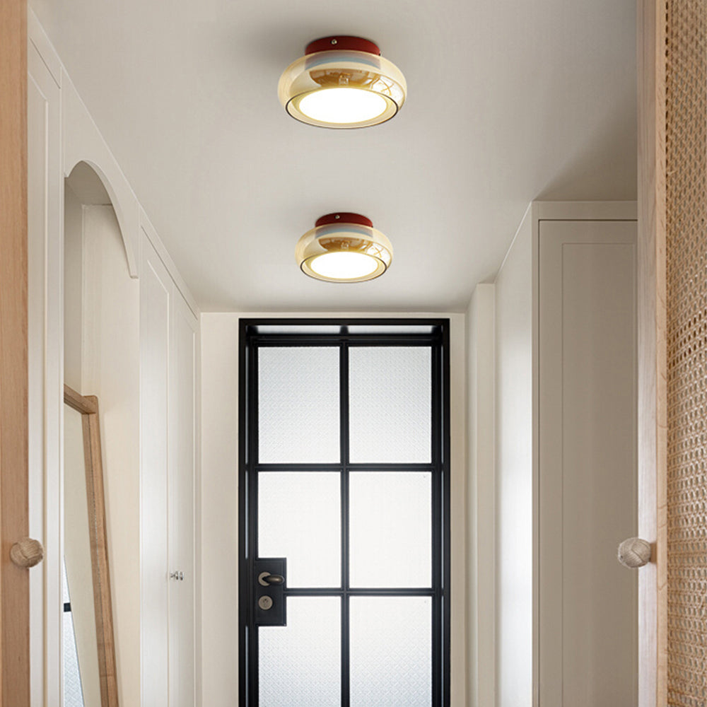 Modern Glass Ceiling Light - Elevate Ambiance Fixture for Living Room