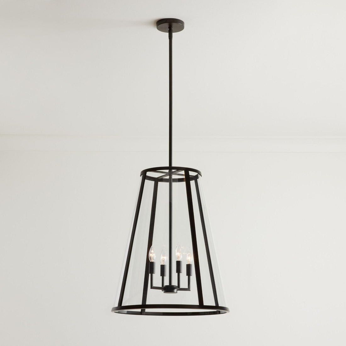 Ferrix Industial Iron Pendant Lamp - Glass Outdoor Lantern Lighting